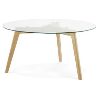 Table Basse Design "kastra" 90cm Transparent