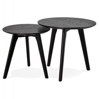 Set De 2 Tables D'appoint "rauma" Noir