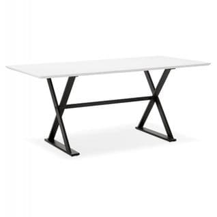 Table Design En Bois "trinidad" 180cm Blanc