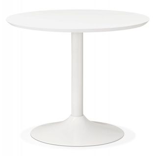 Table De Repas Design "mescla" 90cm Blanc