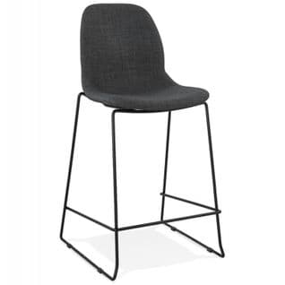 Tabouret De Bar En Tissu "oscar" 101cm Gris Foncé