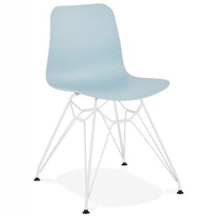 Chaise Design "spider" 83cm Bleu et Blanc