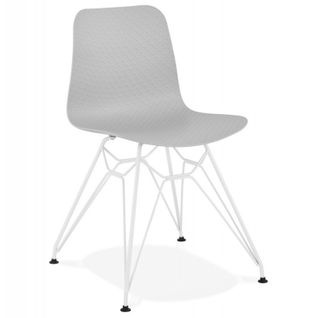 Chaise Design "spider" 83cm Gris et Blanc