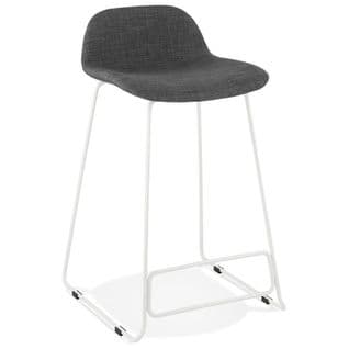 Tabouret De Bar Design "sochi" 85cm Gris Foncé et Blanc