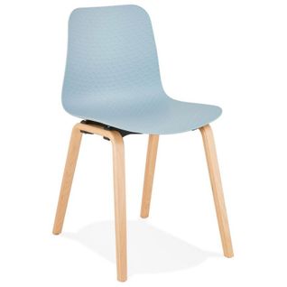 Chaise Design "sparkling" 81cm Bleu et Naturel