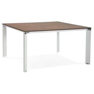 Table De Bureau Design "loina" 140cm Noyer et Blanc