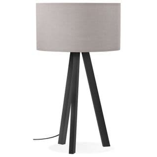 Lampe À Poser Design "mala" 64cm Gris Et Noir