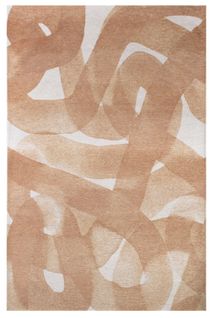 Tapis De Salon Moderne Tissé Plat Tirana En Polyester - Beige - 80x150 Cm