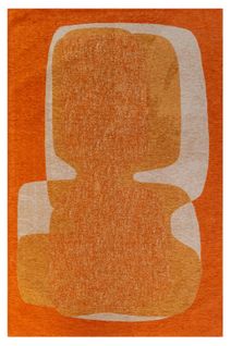 Tapis De Salon Moderne Tissé Plat Touc Touc En Polyester - Orange - 80x150 Cm