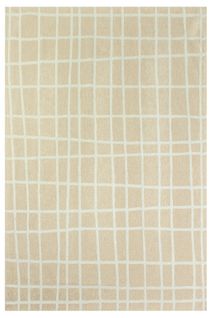 Tapis De Salon Moderne Tissé Plat Vero En Polyester - Beige - 80x150 Cm