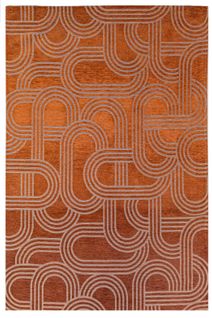 Tapis De Salon Moderne Tissé Plat Fever En Polyester - Rouge - 80x150 Cm