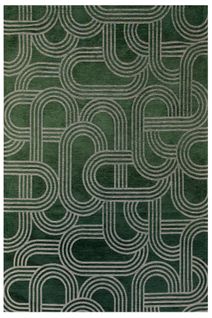 Tapis De Salon Moderne Tissé Plat Fever En Polyester - Vert - 200x280 Cm