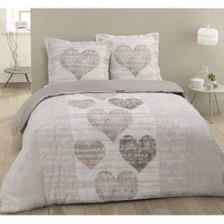 Vision Parure De Couette 100% Coton Alice - 1 Housse De Couette 240x260 Cm + 2 Taies D'oreillers 65