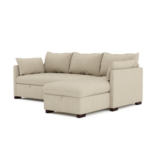 Orlando Canapé Convertible D'angle Coffre Réversible Beige