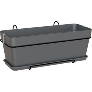 Kit Jardiniere Capri 50 Cm V2 Anthracite 50, 2x28, 5xh20, 7 Cm  1, 54l