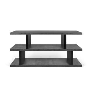 Low Bookcase Step Concrete And Black 163 X 36 Pack A