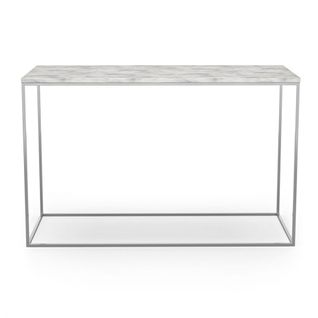 Console Gleam Marbre Kit Blanc Et Chromé