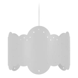 Suspension Enfant Cylindre Nuage Métal Gris 75 Cm.