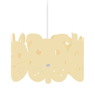 Suspension Enfant Cylindre Chien,elephante Métal  Beige 75 Cm.