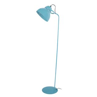 Lampadaire Pied Rond Articulé Métal  Bleu 150 Cm.