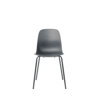 Hel - Lot De 4 Chaises En Plastique Et Métal - Couleur - Gris