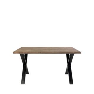 Toulon - Table À Manger 4 Personnes En Bois Et Métal - Couleur - Bois Foncé