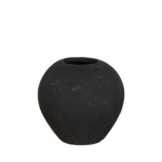 Horta - Vase En Terre Cuite H16cm - Couleur - Noir