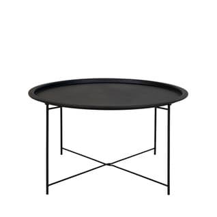 Bastia - Table Basse Ronde En Métal Ø75cm - Couleur - Noir