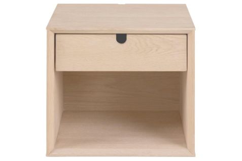 Chevet Suspendu Cube En Bois Avec Une Niche Et Un Tiroir - Centior