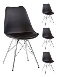 Lot de 4 chaises Eris Noire pour le prix de 3