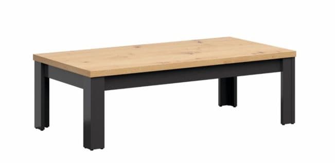 Table Basse Hesen Effet Chêne Et Anthracite 130cm