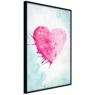 Affiche Murale Encadrée "symbol Of Love" 30 X 45 Cm Noir