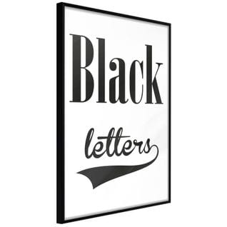 Affiche Murale Encadrée "black Lettering" 40 X 60 Cm Noir