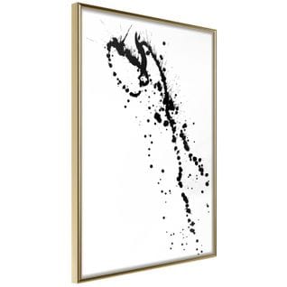 Affiche Murale Encadrée "ink Splash" 40 X 60 Cm Or