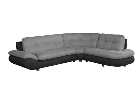 Canapé d'angle droit MALAGA 3 tissu Enjoy gris21 graphite24