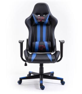 Fauteuil Gaming Fg33 Noir Et Bleu Similicuir