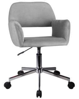 Fauteuil Pivotant à Roulettes Velour Fd22 Gris