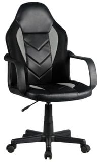 Fauteuil Gaming Enfant C18 Noir Et Gris Simili