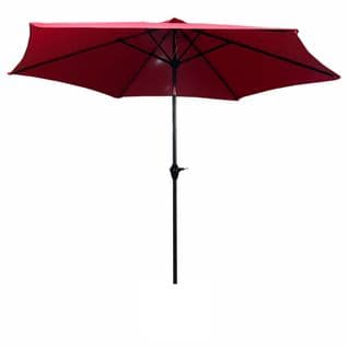 Parasol De Jardin Orient Avec Inclinaison Réglable En Rouge, Poids 4,5 Kg L270 X L270 X H235 Cm