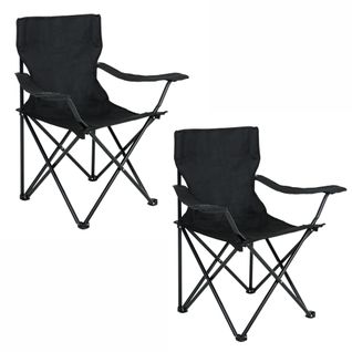 Le Lot De 2 Chaises De Camping Pliables Anter En Noir