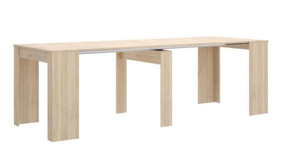 Table Console Extensible En Chêne Naturel - Longueur 54-239 X Hauteur 77 X Profondeur 90 Cm