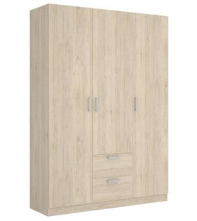 Armoire Placard Meuble De Rangement coloris naturel - longueur 150 X Profondeur 52 X Hauteur 215 Cm