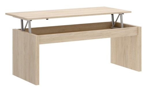 Table Basse Modulable Coloris Naturel - Longueur 102 X Profondeur 50 X Hauteur 43 Cm