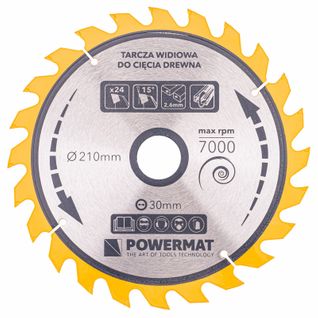 Lame De Scie Circulaire Pour Bois En Carbure Ø 210x30 Mm       24 Dents