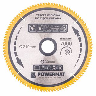 Lame De Scie Circulaire Pour Bois En Carbure Ø 210x30 Mm       100 Dents