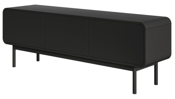 Meuble TV Debout Avec Trois Tiroirs 154 Cm Oro Noir