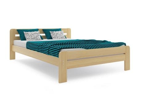 Dallas Lit Adulte 120x200 Avec Sommier En Pin Naturel (sans Matelas)