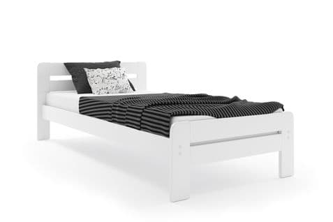 Dallas Lit 90x200 Avec Sommier En Pin Blanc (sans Matelas)