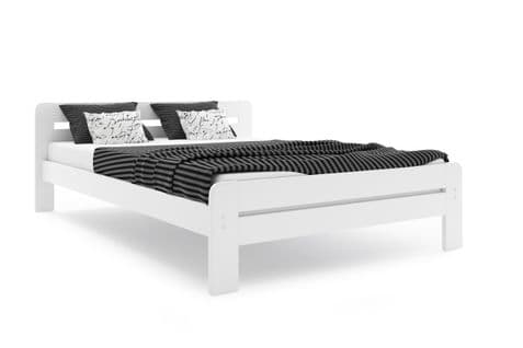 Dallas Lit Adulte 160x200 Avec Sommier En Pin Blanc (sans Matelas)