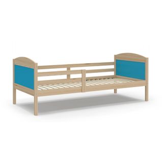 Lit Enfant Mati 90x190 Pin - Bleu Livré Avec Sommiers